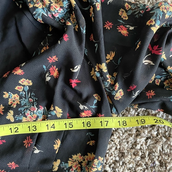 Free People Floral Print Black Lovely Day Dress - Picture 7 of 7